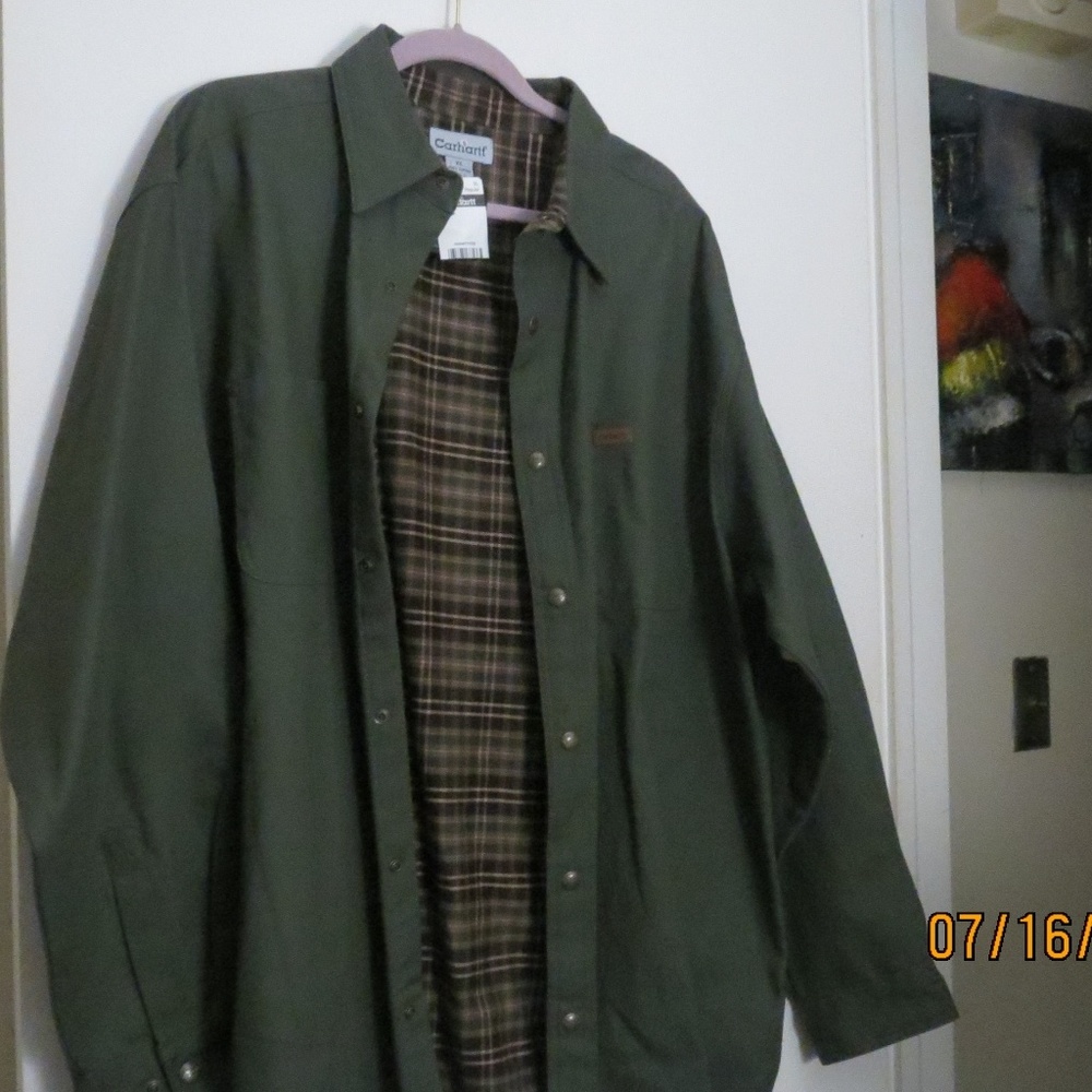 Carharrt Olive Green long sleeve overshirt
